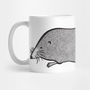 Pygmy Shrew Ink Art - cute animal design - on white Mug